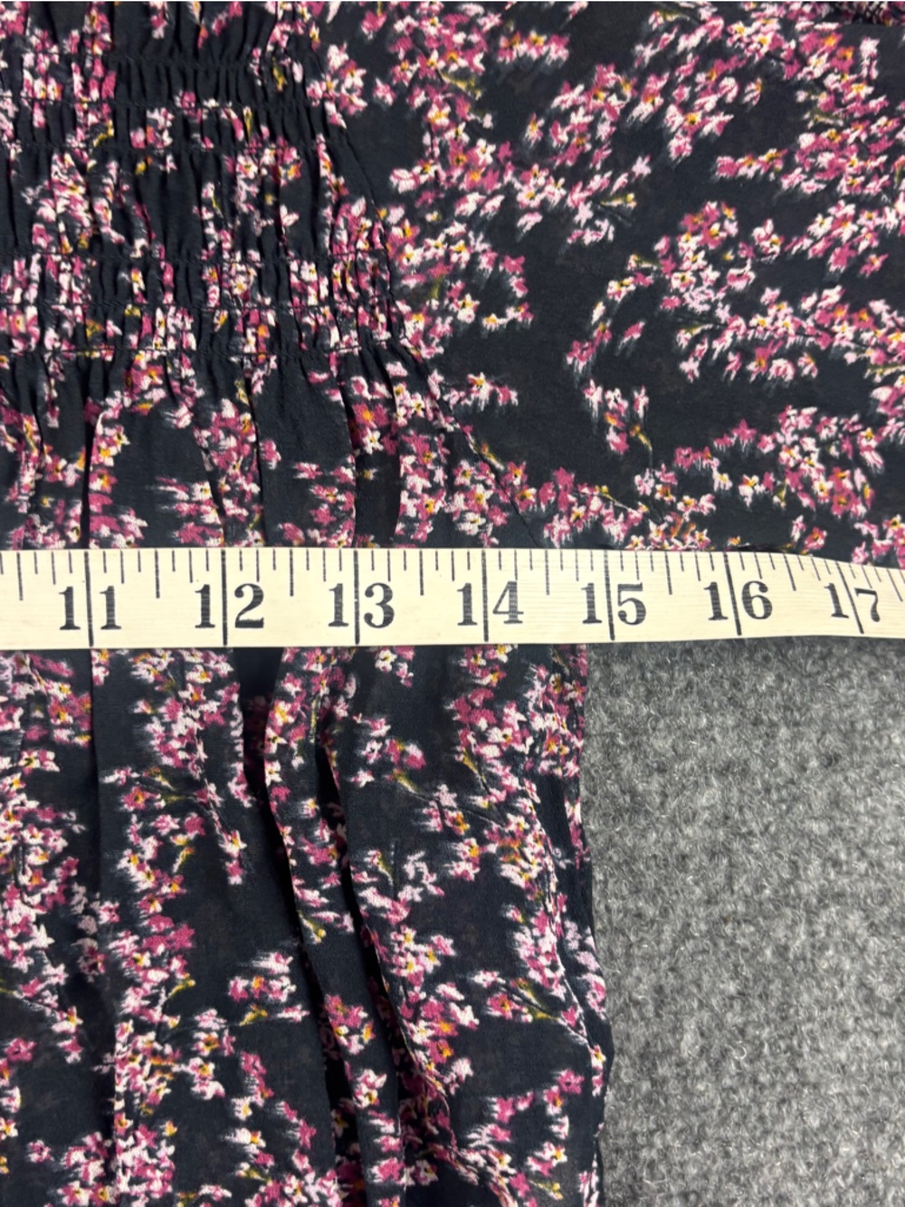 RAG & BONE Women’s Celeste Floral Blouse Black/Pink Long Sleeve size: XS - Picture 3 of 6